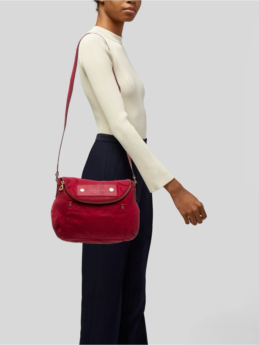 Marc By Marc Jacobs Magenta Leather Crossbody Bag